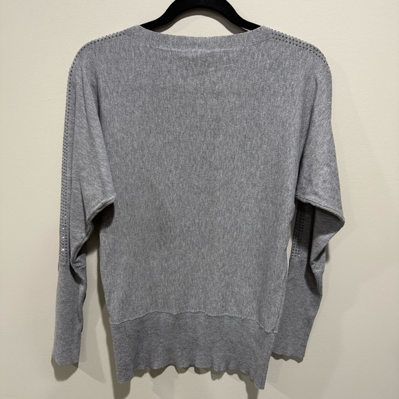 Milano Boatneck Sweater w/ Crystals on shoulders & sleeves - Size Medium ( M ) - Picture 2 of 5